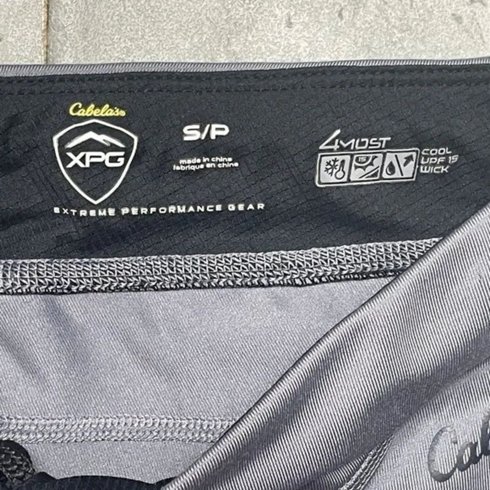 Cabela's XPG Stretch Capri Leggings Grey Men's Size Small Cool‎ UPF 15 Wick